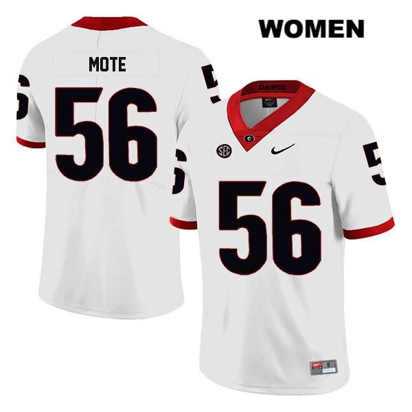 Georgia Bulldogs Women's William Mote #56 NCAA Legend Authentic White Nike Stitched College Football Jersey TYN2856OF